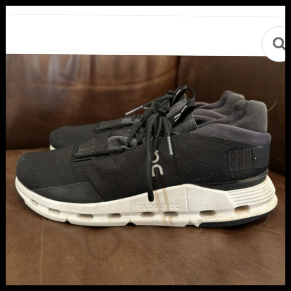 On Running Men's Cloudnova Sneakers Shoes Cloudtec WorkoutBlack White 11.5